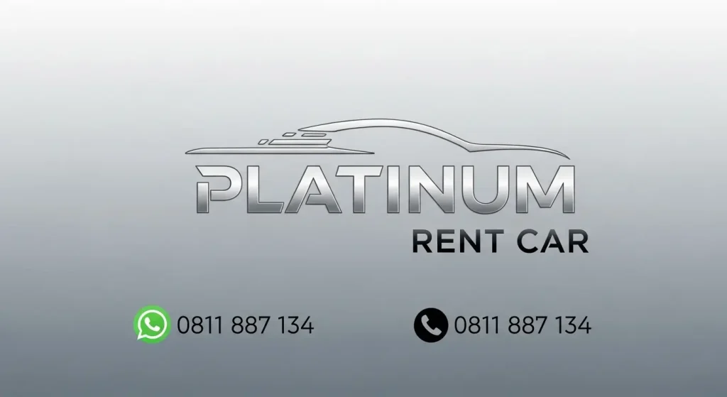 Logo Platinum Rent Car dengan info kontak dan nomor telepon 0811887134